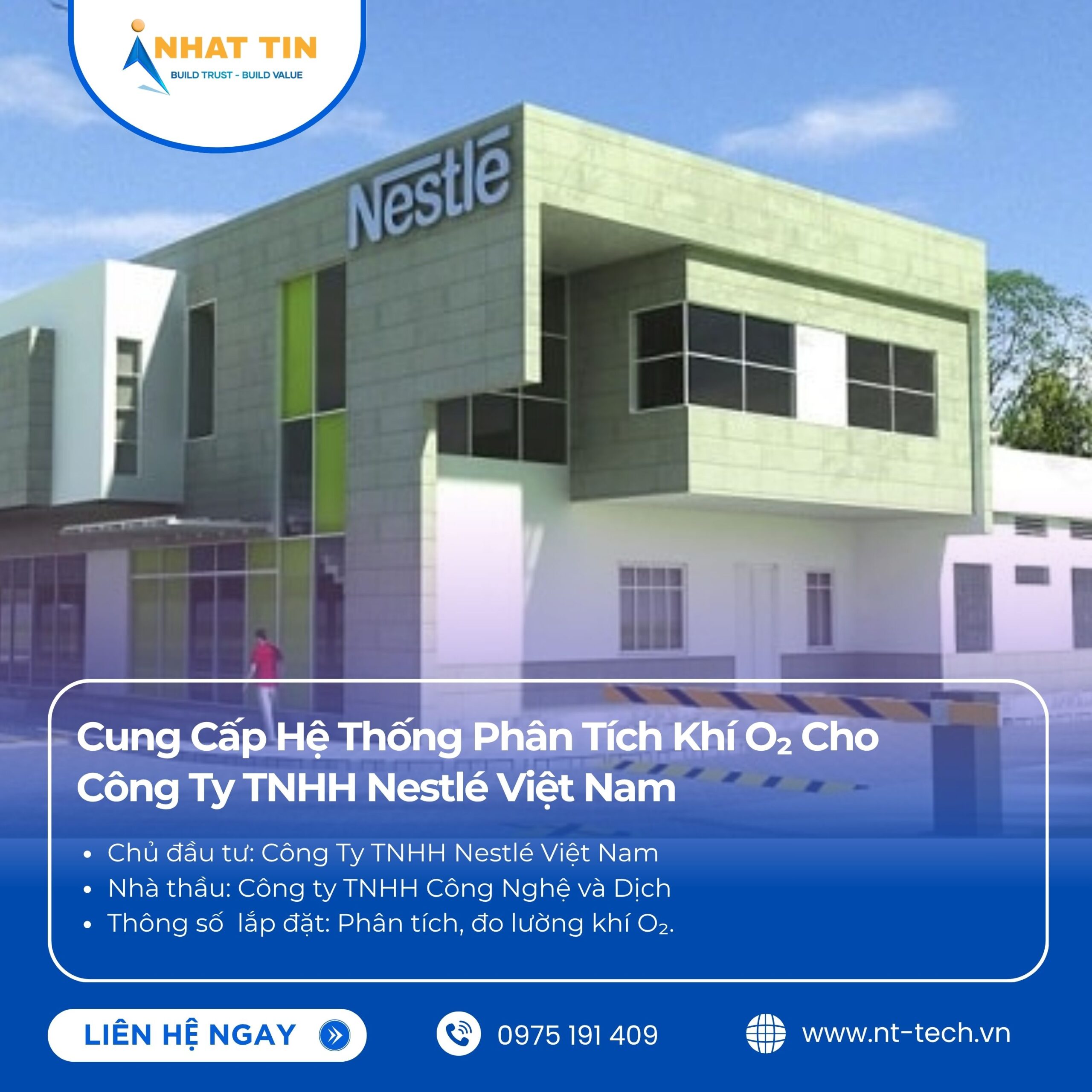 Hệ Thống Tự Động Hóa - Ứng Dụng Trong Xử Lý Nước Thải Và Các Hệ Thống Đo Lường, Điều Khiển, Giám Sát Khác 3 Dự án Cung cấp hệ thống phân tích khí O2 cho công ty TNHH Nestlé Việt Nam