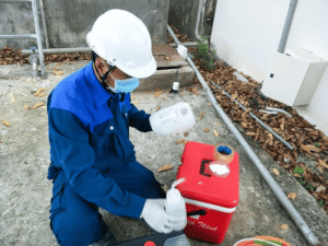 biên bản lấy mẫu nước thải