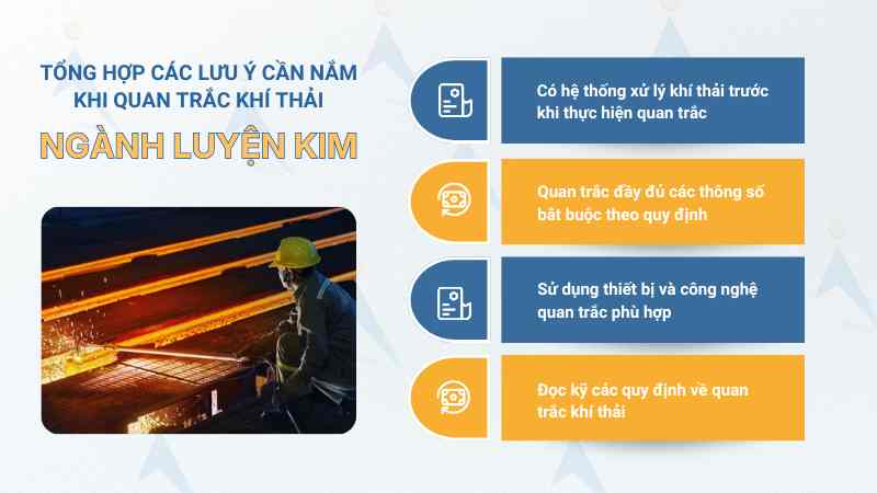 Quan trắc kh&iacute; thải nh&agrave; m&aacute;y luyện kim v&agrave; c&aacute;c lưu &yacute; cần nắm